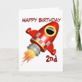 Cartão Tema do navio de Rocket do feliz aniversario ò