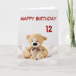 Cartão Tema do urso de pelúcia 12
