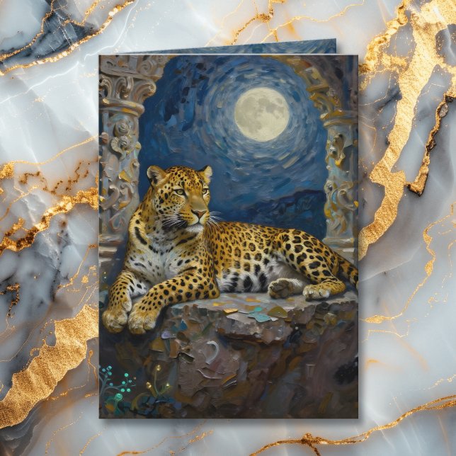 Cartão Tema Leopardo | Feliz Dia dos Pais (Criador carregado)