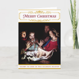 Cartão Tema Religioso da Natividade