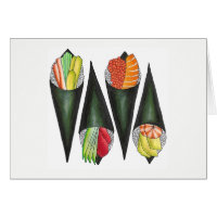 Temaki Sushi Mão Roll Roll Rolls Japonês Comida Cu