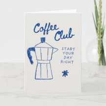 Cartão temático de café em branco