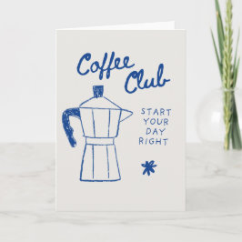 Cartão temático de café em branco