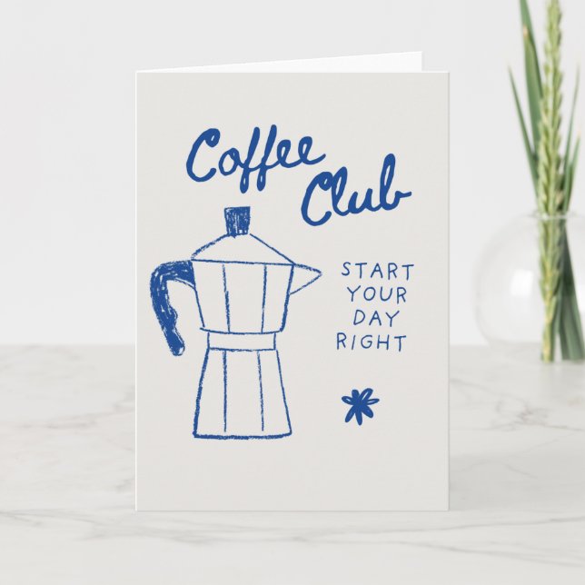 Cartão temático de café em branco (Frente)