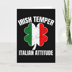 Cartão Temperamento Irlandês Atitude Italiana St Patricks