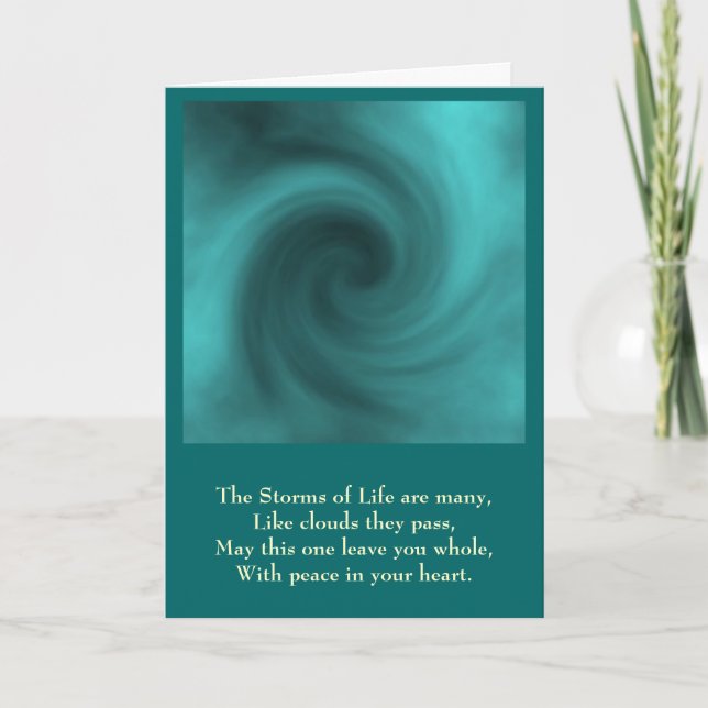 Cartão tempestade, as tempestades da vida são muitas, com (Frente)