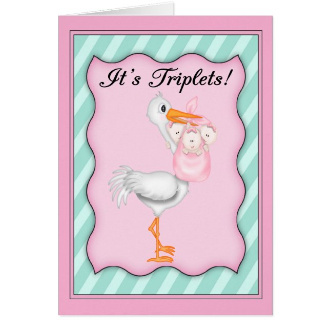 Cartão Tempestade com Garota Triplets (Frente)