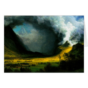 Cartão Tempestade de Albert Bierstadt nas montanhas