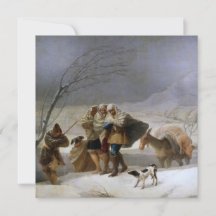 Tempestade de neve no inverno