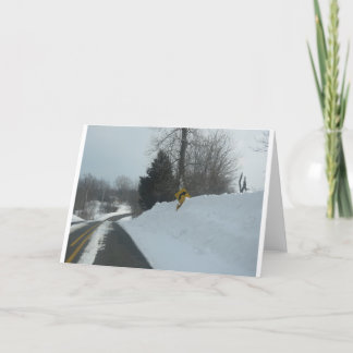 Cartão Tempestade do inverno do lago pine