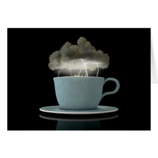 Cartão Tempestade Em Um Teacup