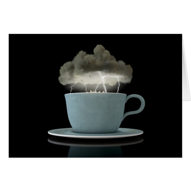 Cartão Tempestade Em Um Teacup (Frente Horizontal)
