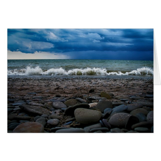 Cartão Tempestade sobre o lago (Frente Horizontal)