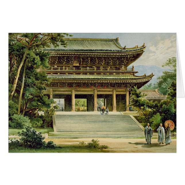 Cartão Templo budista em Kyoto, Japão (Frente Horizontal)