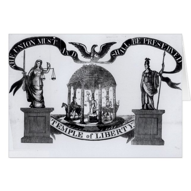 Cartão Templo da liberdade, 1834 (Frente Horizontal)