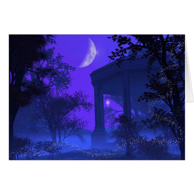 Cartão Templo de Diana no luar (Frente Horizontal)