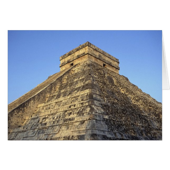 Cartão Templo de Kukulcan ou Castelo Castillo) em (Frente Horizontal)