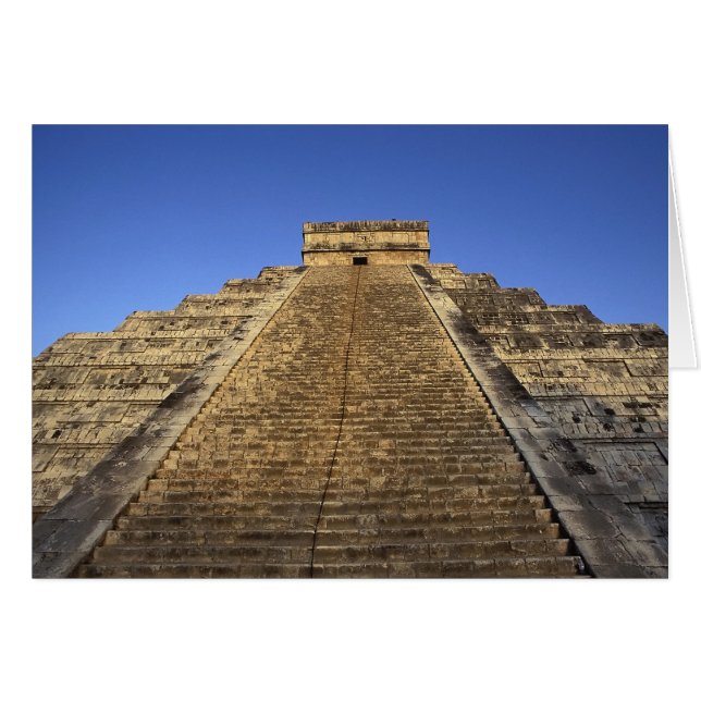 Cartão Templo de Kukulcan ou Castelo de Castillo) em 2 (Frente Horizontal)