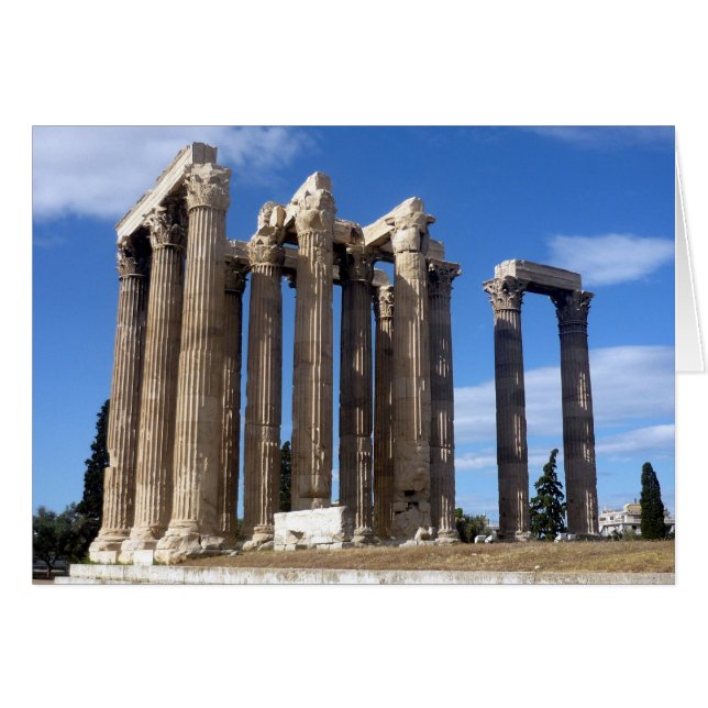 Cartão templo de pedra zeus (Frente Horizontal)