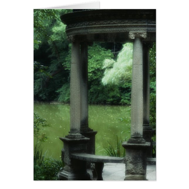 Cartão Templo do amor nos jardins velhos de Westbury (Frente)