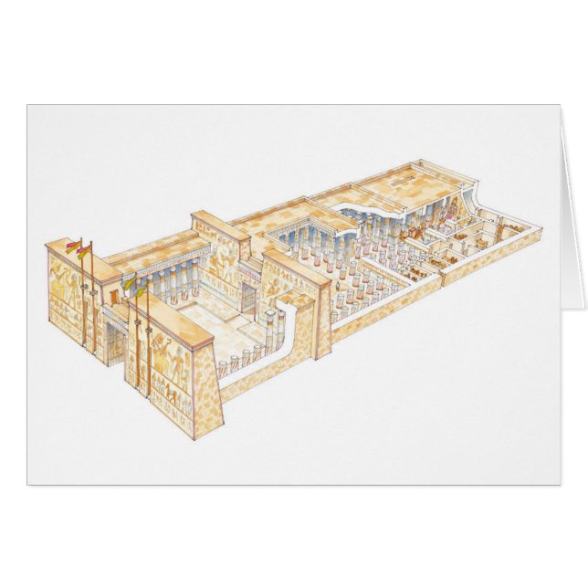 Cartão Templo egípcio (Frente Horizontal)