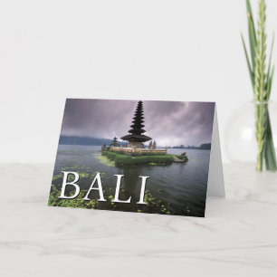 Cartão Templo Ulun Danu Bali, Indonésia Aniversário