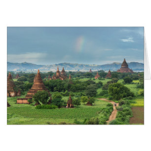 Cartão Templos em Bagan, Myanmar