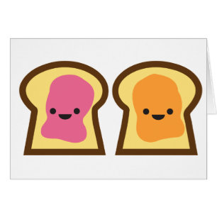 Cartão Tempo da geléia da manteiga de amendoim!