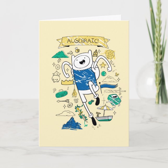 Cartão Tempo de Aventura | "Algebraic" Finn Sketch (Frente)