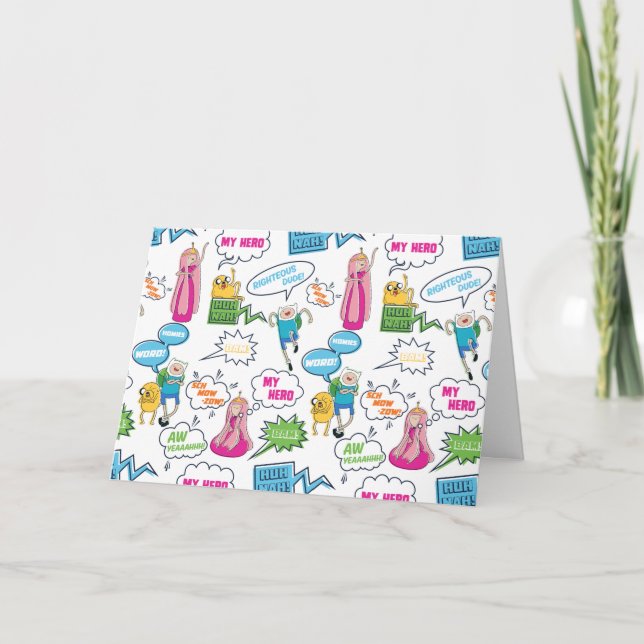 Cartão Tempo de Aventura | Padrão de chamada de caractere (Frente)