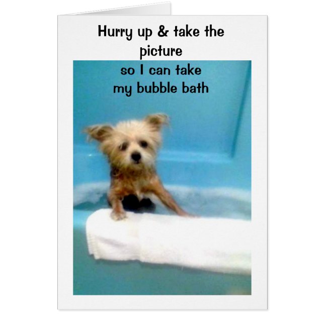 Cartão Tempo de Bath da Bubble (Frente)