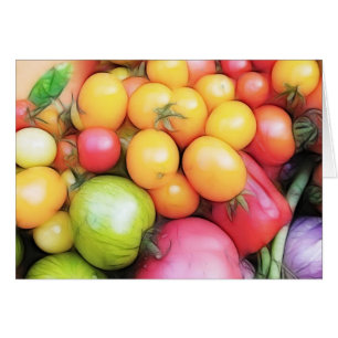 Cartão Tempo de colheita - tomates!