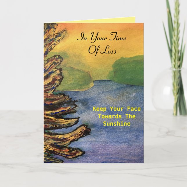 Cartão Tempo De Simpatia De Perda De Sol Verse Lake Sunse (Frente)