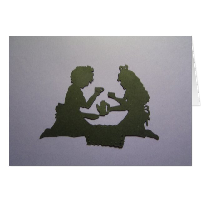 Cartão Tempo do chá (Frente Horizontal)