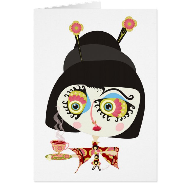 Cartão Tempo do chá (Frente)