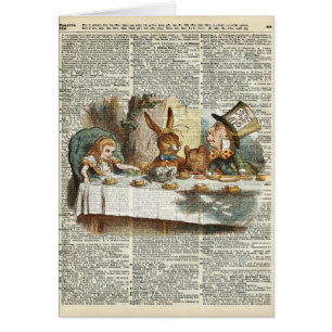 Cartão Tempo do chá da manhã de Alice