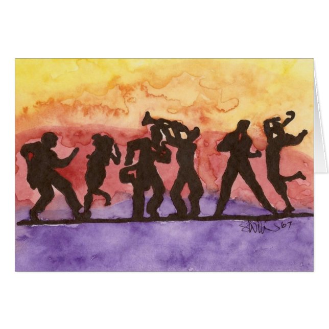 Cartão Tempo do jazz! (Frente Horizontal)