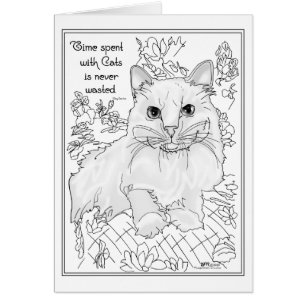 Cartão Tempo Gasto Com Gatos