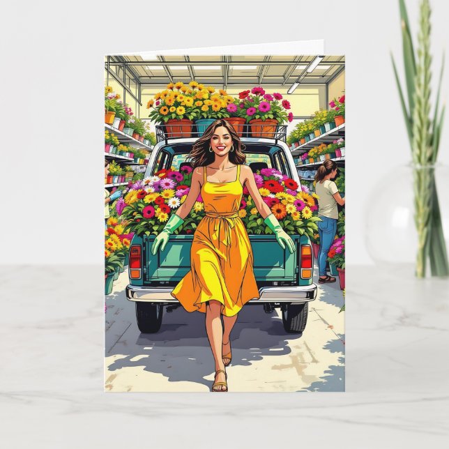 Cartão Tempo Humor de primavera para a Compra Engraçada d (Frente)