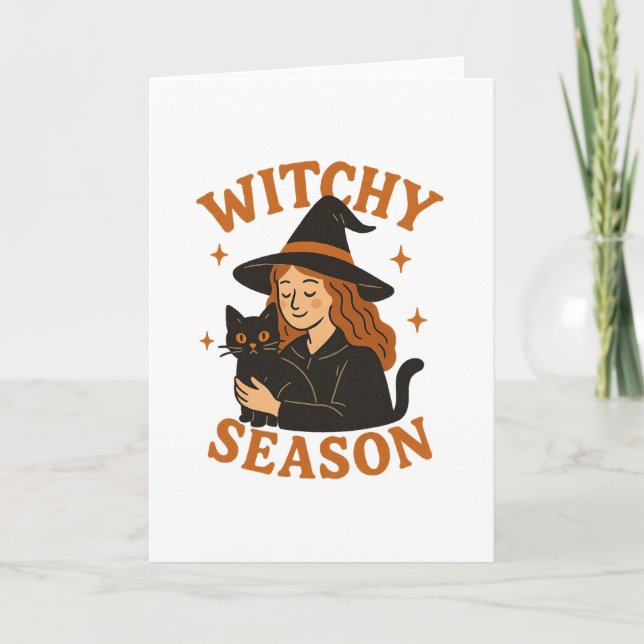 Cartão Temporada das bruxas (Frente)