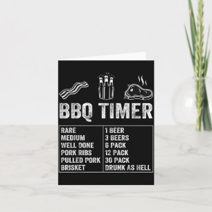 Cartão Temporizador de Churrasco com Dito Engraçado Cerve