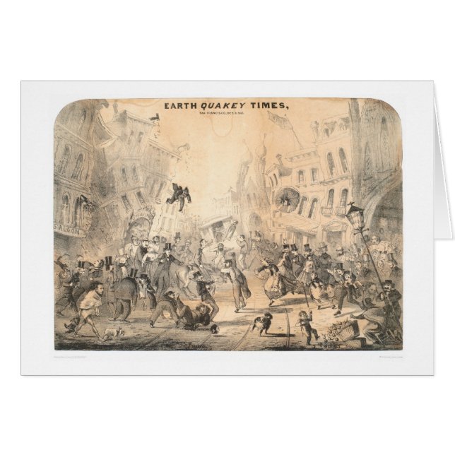 Cartão Tempos de Quakey da terra (0785A) (Frente Horizontal)