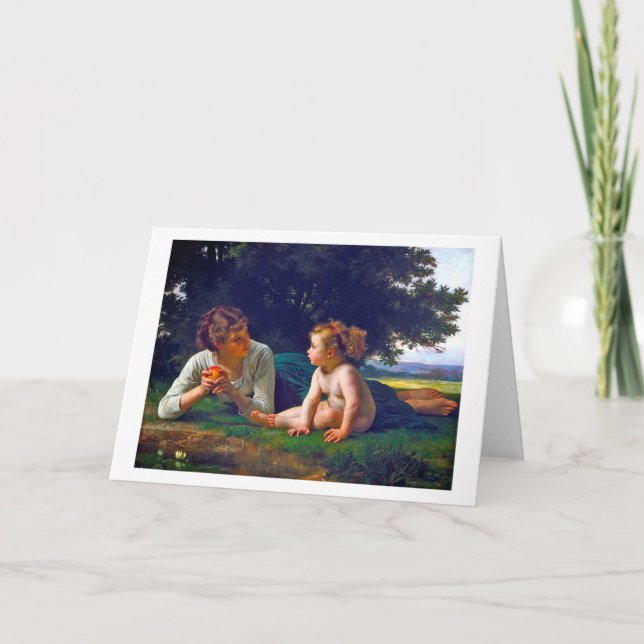 Cartão Temptation, Bouguereau (Frente)