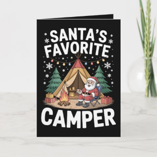 Cartão Tenda de Acampamento de Natal Favorita do Papai No