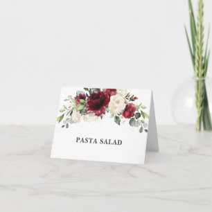 Cartão Tenda de comida de casamento floral marrom rústico