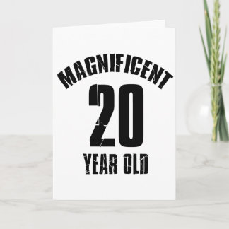 Cartão TENDENDO o DESIGN do ANIVERSÁRIO das pessoas de 20