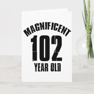 CARTÃO TENDENTE DESIGNS DE ANIVERSÁRIO DE 102 ANOS