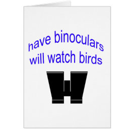 Cartão tenha binos olhará pássaros