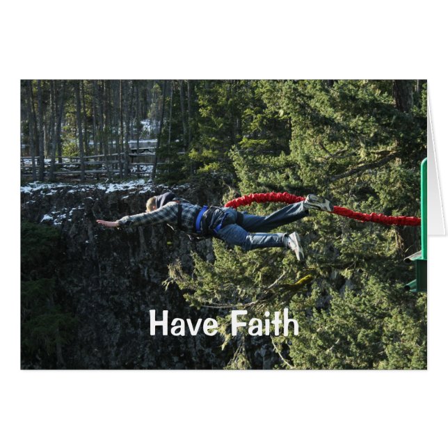 Cartão Tenha Fé - Saltador de Bungee (Frente Horizontal)