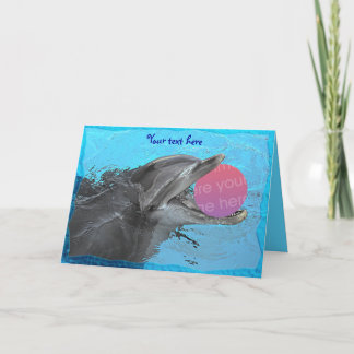 Cartão Tenha o divertimento com um golfinho (modelo 2)